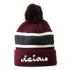 Vicious Beanie - Burgundy & Gray