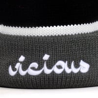 Image 2 of Vicious Beanie - Gray & Black