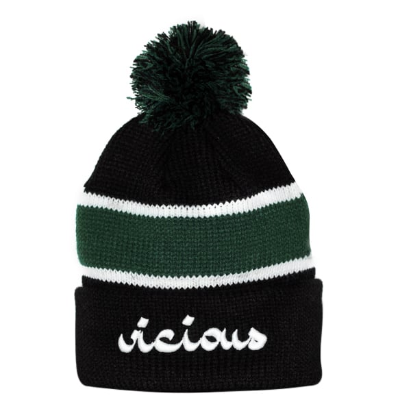 Vicious Beanie - Olive Green & Black