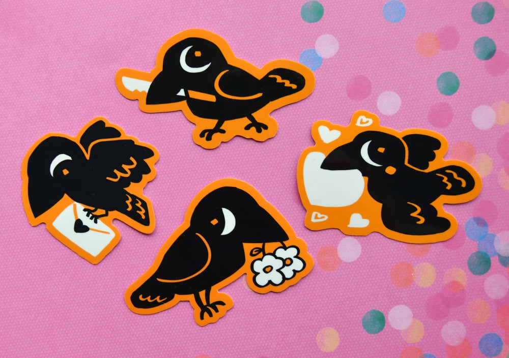 Image of Crow Stickers - 3"