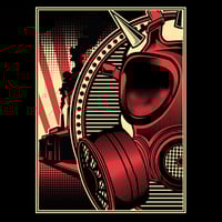 Image 2 of Gas Mask (Red Colorway) - Black Tee