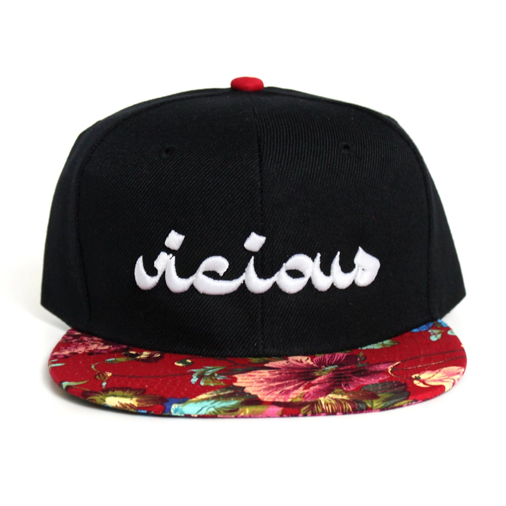 Vicious Snapback - Red Floral