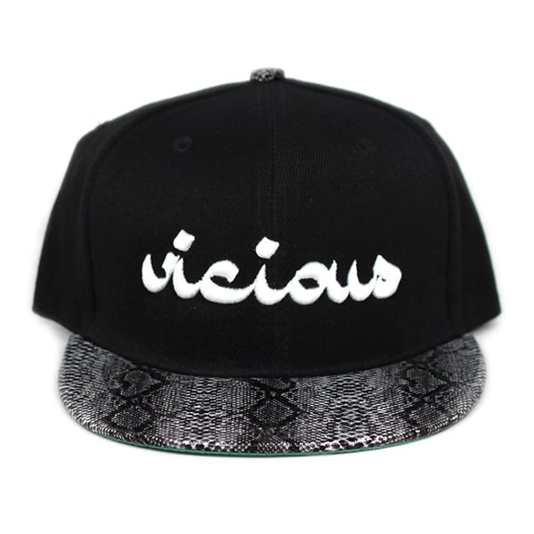 Vicious Snapback - Gray Snakeskin 