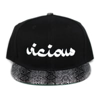 Image 2 of Vicious Snapback - Gray Snakeskin 