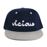 Image 2 of Vicious Snapback - Gray & Navy Blue