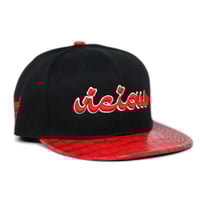 Image 1 of Vicious Snapback - Red Snakeskin 