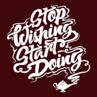 Image 2 of Stop Wishing Start Doing - Burgundy Tee
