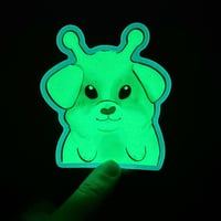 Image 4 of Alien Dog Glow in the Dark Sticker