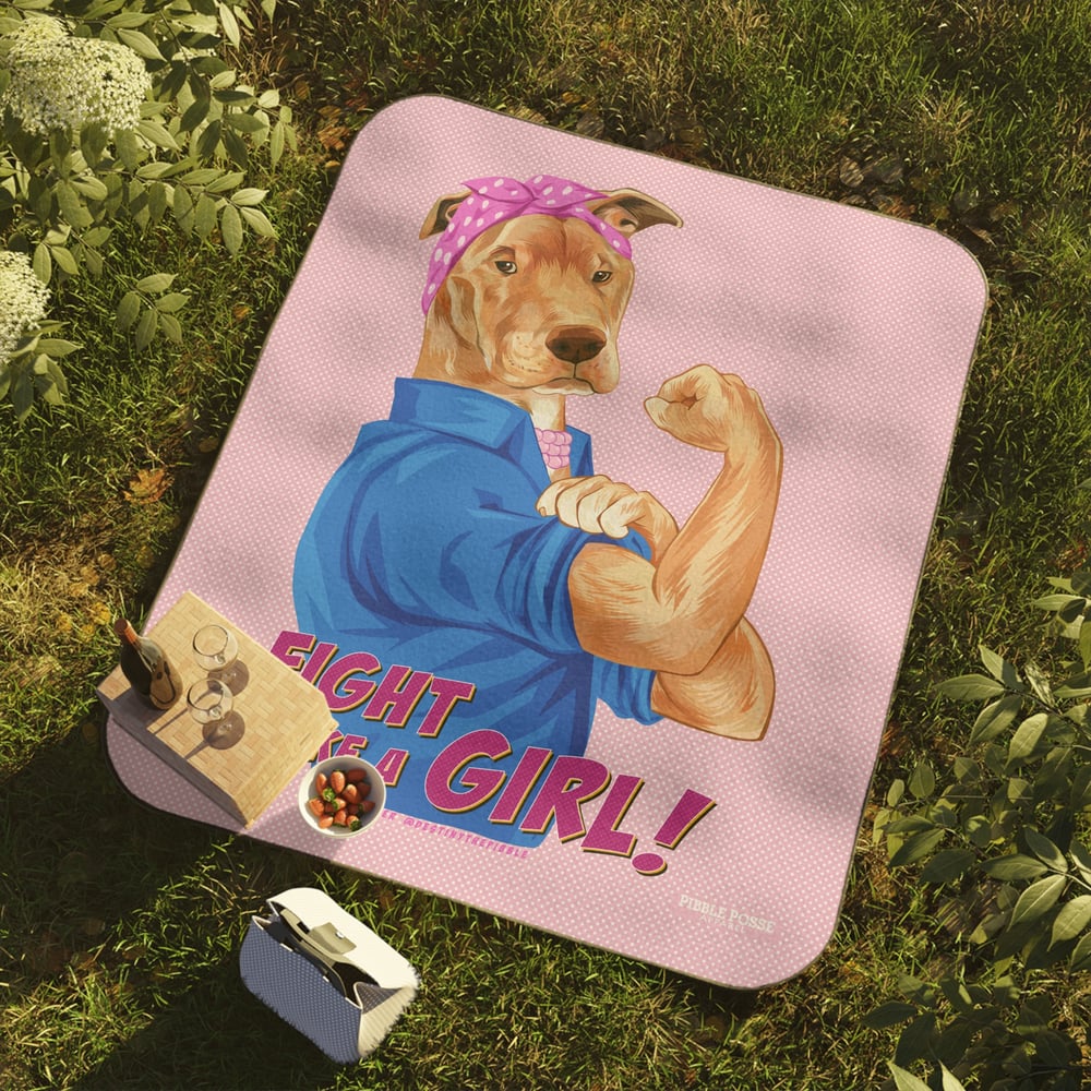 Image of 'Fight Like a Girl' Picnic Blanket