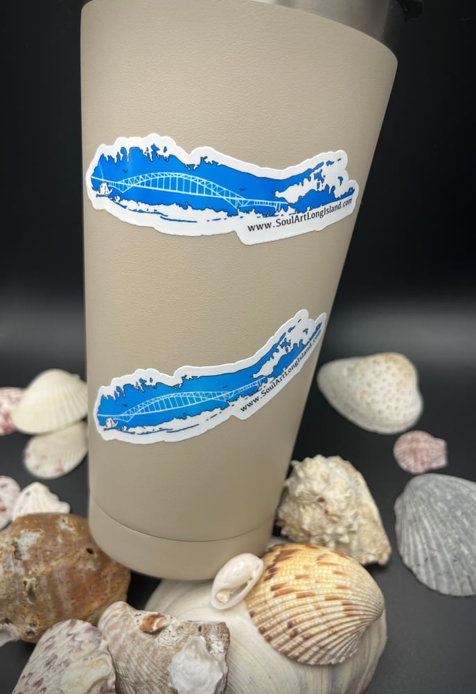 Image of Bridge to Summer-Long Island Sticker 3.5"