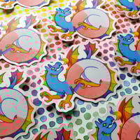 Image 2 of Trans Pride Dragon Sticker