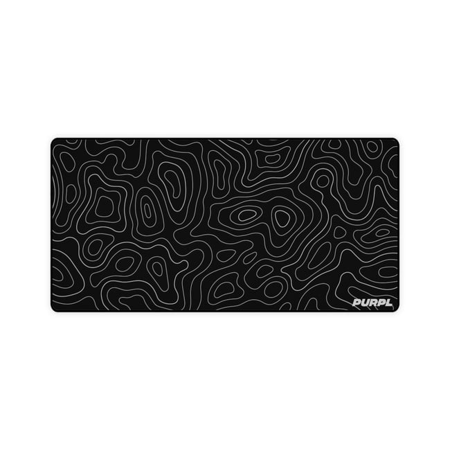 Black Topo Desk Mat Purpl Pads