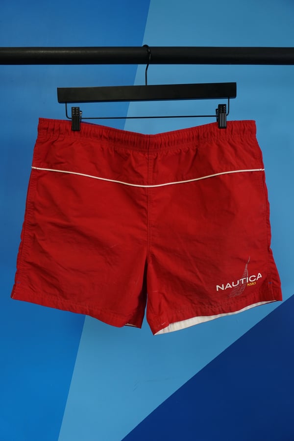 Image of (M) Red Nautica Swim Trunks