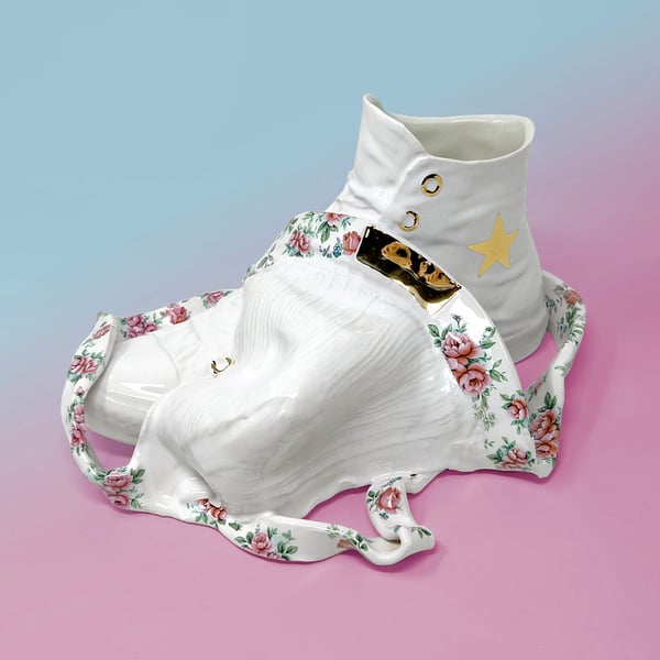 Image of Sneaker N Jock Vase with 22Kt Gold