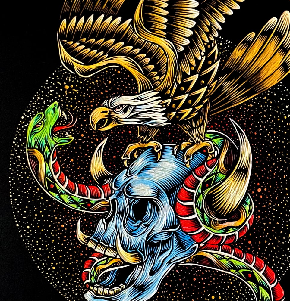 Image of Eagle Skull & Snake