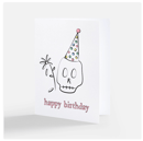 Image 1 of Happy Birthday Party Skull - Illustrated Greeting Card 