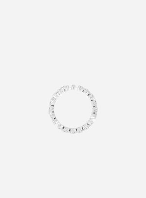 Image of MIDNIGHT FACTORY - Broken-Eternity Ring (White Topaz)
