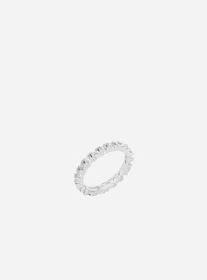 Image of MIDNIGHT FACTORY - Broken-Eternity Ring (White Topaz)