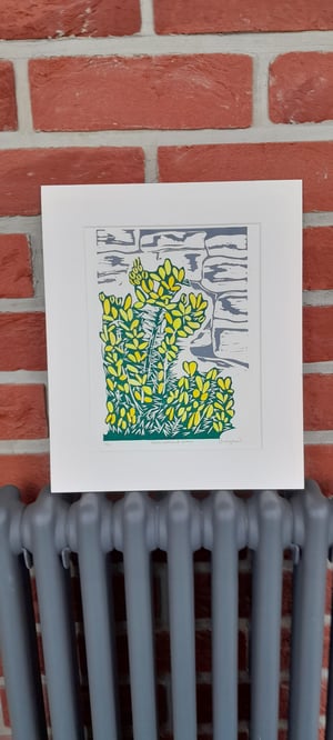 'Northumberland Gorse' Linocut Print 