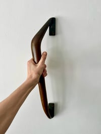 Image 1 of Large Single Push Pull Handle in Bronze, Mid-20th Century