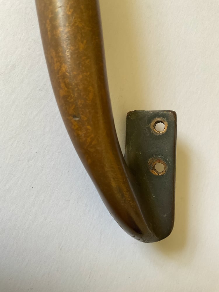 Image of Large Single Push Pull Handle in Bronze, Mid-20th Century
