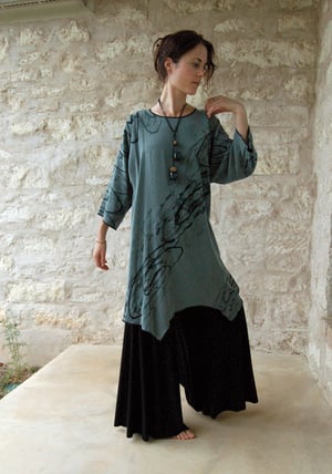 Image of Tencel Tunic Dress - Hand painted