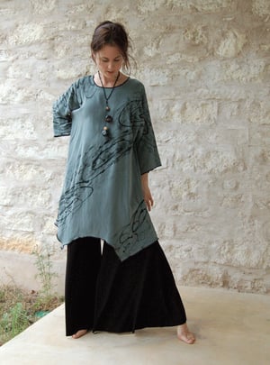 Image of Tencel Tunic Dress - Hand painted