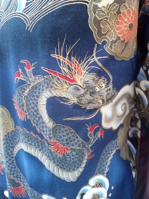 Image of Blue dragon and waves 