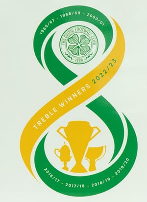 Celtic treble winners badge