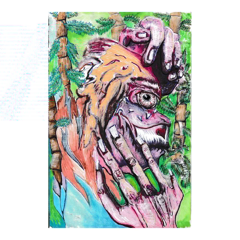 Image of Chameleon man in de jungle