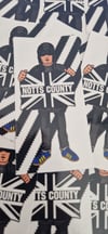 Pack of 25 10x5cm Notts County CP Casual Football/Ultras Stickers.
