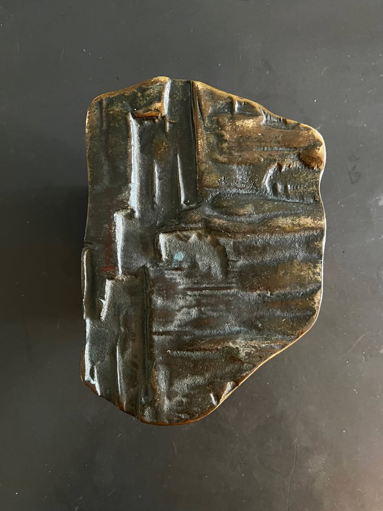 Image of Bronze Push or Pull Door Handle with Aged Patina