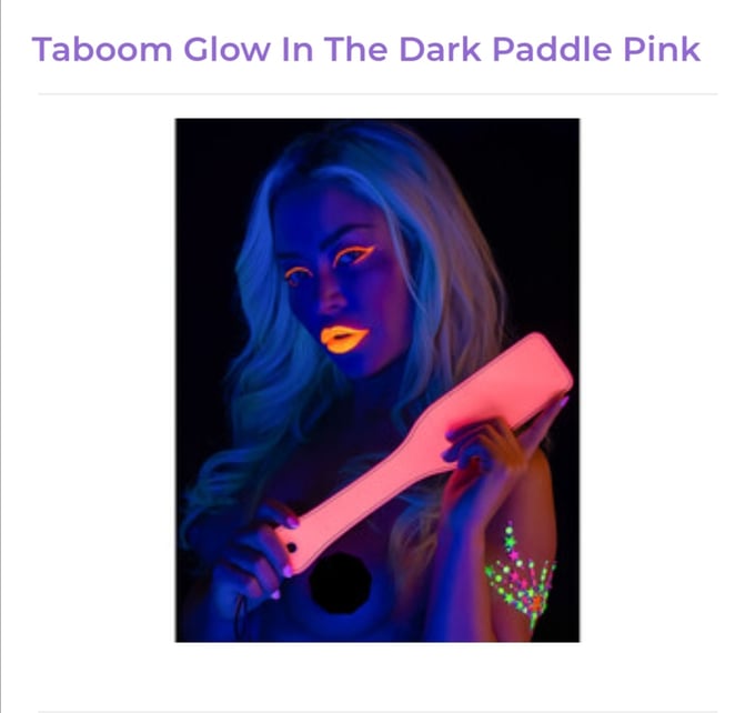 Image of Taboom Glow In The Dark Paddle Pink