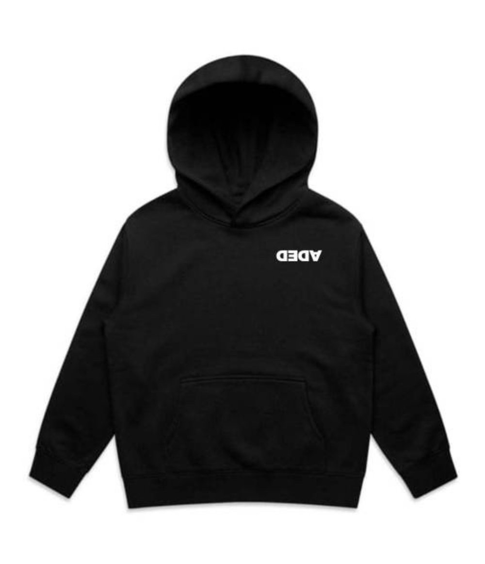 Image of DEDA YOUTH BLACK HOODIE WHITE STAPLE LOGO