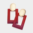 Dangling Rectangular Ombre Earrings, Stylish Accessories