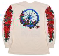 Image 2 of GRATEFUL DEAD BERTHA WOODCUT WHEEL TAN LONG SLEEVE 