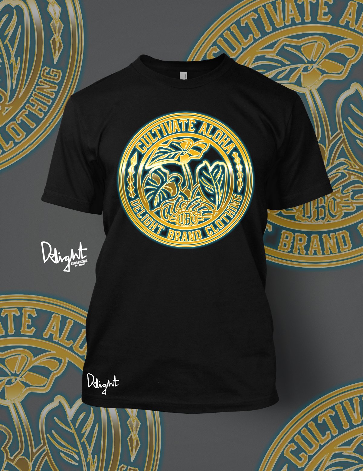 Cultivate Aloha - DBC (Black/Gold Bevel T-shirt)