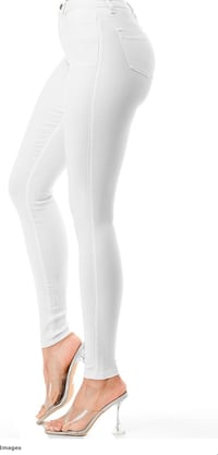 Image 1 of White Skinny Jeans