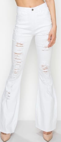 Image 1 of White Ripped Jeans