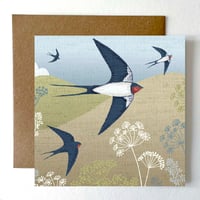 Image 1 of SWALLOW GREETING CARD