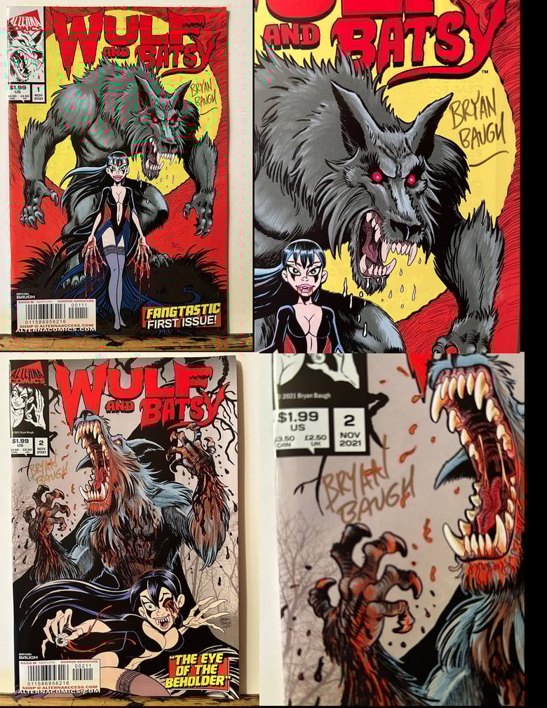 Image of WULF and BATSY issues SIGNED and Trading Cards