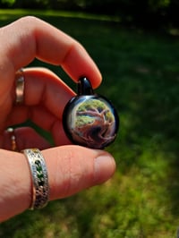 Image 1 of Bonsai pendant backed & baled with galaxy 