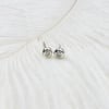 9ct white gold & diamond studs