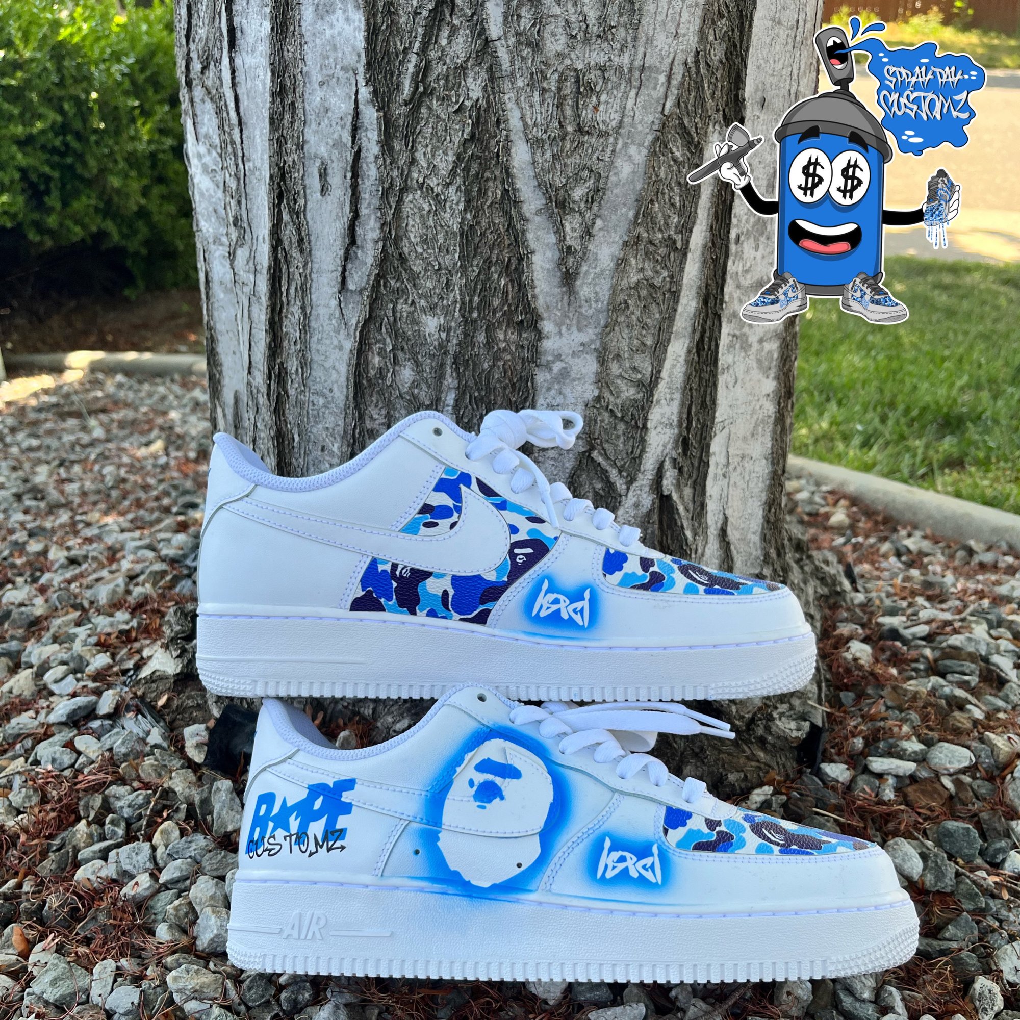 Custom Airbrush Nike Air Max Customs Nike Air Max 90 Blue Galaxy