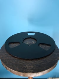 Image 1 of Burlington Recording 10.5" BLACK Aluminum NAB Metal Flanges with 1/2" Hardware 