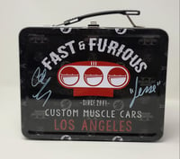 Image 1 of "Fast and Furious" Collector's Lunch Box -- AUTOGRAPHED