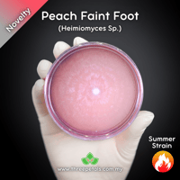 Image 1 of Peach Faint Foot (Heimiomyces Sp.) Live Mycelium Mushroom Culture Spawn Seed