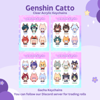 [PRE-ORDER] Genshin Catto Gacha Keychains