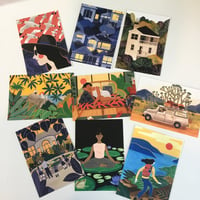 Image 1 of Illustration Collection 1 : Set of 9 Postcards