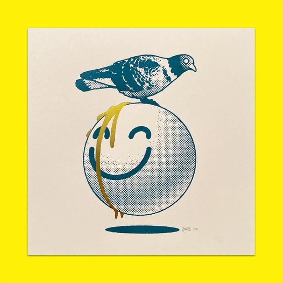 Image of Stay Lucky - 12x12" Letterpress Print with Gold Foiled Shit